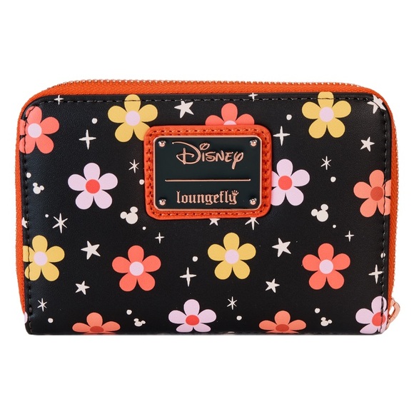 Mickey & Minnie Floral Ghost Glow Zip Around Wallet - Picture 4 of 4
